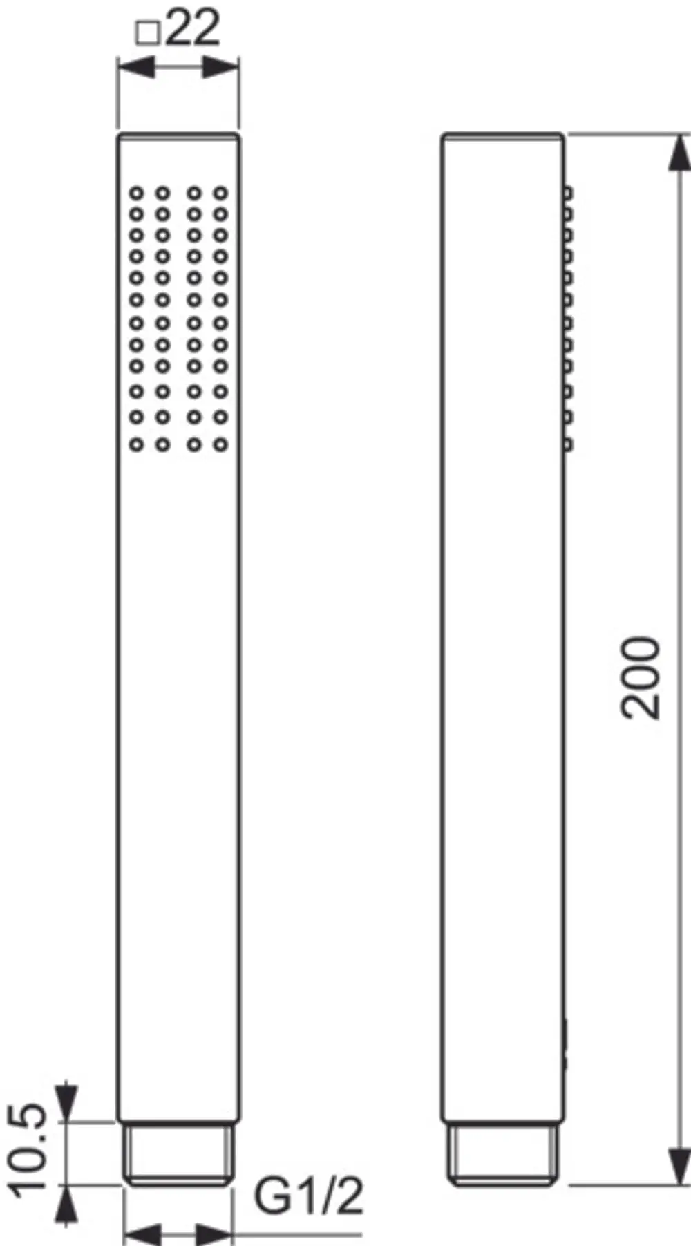 IS-Stabhandbrause-Idealrain-eckig-Chrom-BD320AA gallery number 3